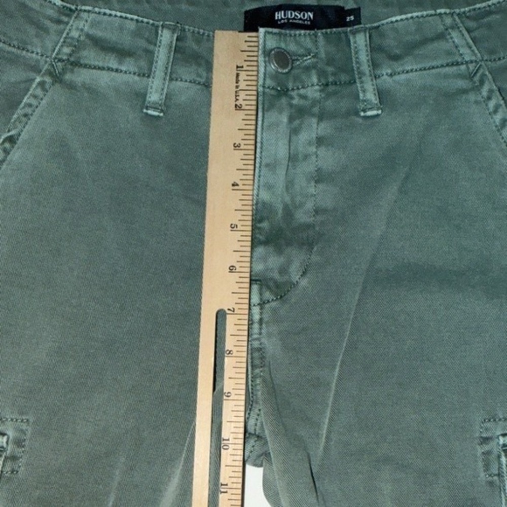 Hudson Los Angeles Womens Olive Green Cargo Pants Stretch Utility Size 25 - Picture 8 of 10